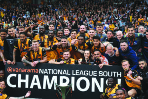 Maidstone United FC sponsored by Gullands solicitors are National League South Champions