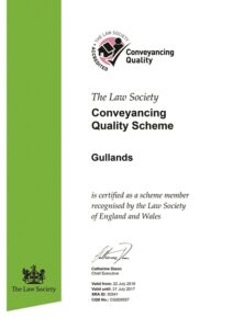 Gullands recognised by the Law Society of England and Wales